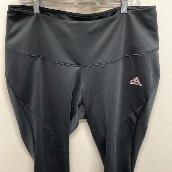 NEW Adidas Aeroready Glam On Black Training Tights Leggings 3X - Picture 2 of 16